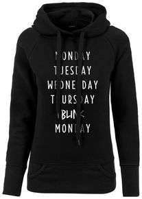 MisterTee Damen Kapuzenpullover "MisterTee Herren Ladies Blink Hoody", schwarz, casual, Gr. M, unifarben, 60% Baumwolle, 40% Polyester, Pullover