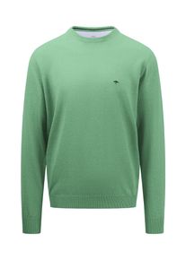 Fynch-Hatton Herren Strickpullover, grün, casual, Gr. XL, unifarben, Strick, Obermaterial: 100% Baumwolle, Pullover, mit Stickerei auf der Brust