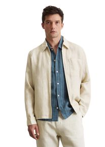 Marc O'Polo MARC O'POLO Herren Kurzjacke "aus reinem Leinen", grau, casual, Gr. XL, unifarben, Obermaterial: 100% Leinen, Jacken