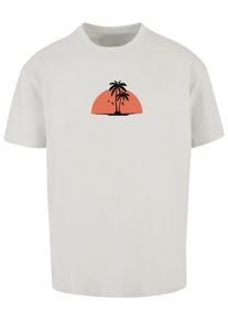 Merchcode Herren T-Shirt "Merchcode Herren Summer - Beach Heavy Oversize Tee", grau, casual, Gr. M, bedruckt, 100% Baumwolle, Shirts