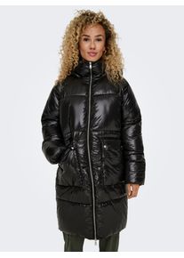 Only Damen Steppmantel "ONLSKY OVERSIZED PUFFER COAT CC OTW", schwarz, modisch, Gr. S, unifarben, Steppware, Obermaterial: 100% Polyester, Mäntel