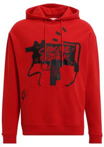 DEF Herren Kapuzensweatshirt "DEF Herren U.Ü.B x", rot, Gr. S, bedruckt, 80% Baumwolle, 20% Polyester, Sweatshirts