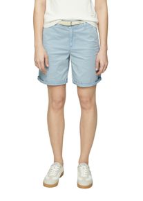s.Oliver Damen Chinoshorts, blau, casual, Gr. 44, unifarben, Obermaterial: 98% Baumwolle, 2% Elasthan, Hosen, mit geflochtenem Gürtel