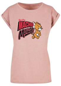 ABSOLUTE CULT Herren T-Shirt "ABSOLUTE CULT Damen Ladies Tom and Jerry - Macho Mouse T-Shirt", rosa, casual, Gr. L, bedruckt, 100% Baumwolle, Shirts