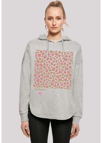 F4NT4STIC Damen Kapuzenpullover "Leo Pink", grau, casual, Gr. XL, Obermaterial: 100% Baumwolle, Pullover, Print