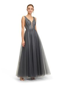Vera Mont Damen Abendkleid "Vera Mont Abendkleid mit Stickerei", grau, elegant, Gr. 38, Tüll, Obermaterial: 100% Polyamid. Futter: 100% Polyamid.,