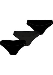 Damen Bikinislip "3 PACK DIPPED BIKINI", Tommy Hilfiger Underwear, Gr. XSschwarz, schwarz rib, schwarz, Jersey, Obermaterial: 95% Baumwolle, 5%