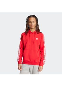 Herren Kapuzensweatshirt "3-STRIPES HOODY", rot, sportlich, Gr. S, adidas originals, Obermaterial: 70% Baumwolle, 30% Polyester, Sweatshirts