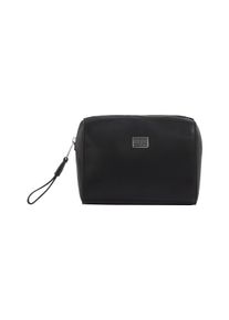 Tommy Jeans Damen Kosmetiktasche "TJW AMERICAN COOL VANITY BAG", schwarz, Lederimitat, Taschen, Unisex Kulturbeutel, Mini Bag mit wertigem Logo-Emblem