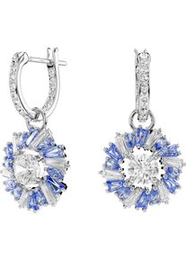 Swarovski Damen Paar Creolen "Idyllia E Florere Drop Blume, 5680016", Metall, bunt, Metall, Ohrringe, mit Swarovski Kristall - Einhänger abnehmbar