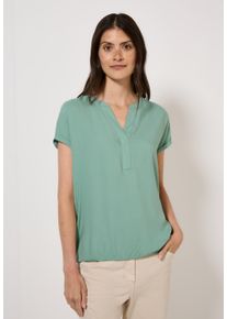 Cecil Damen Shirtblusematcha grün, casual, Gr. M, unifarben, Stoff, 100% Viskose, Blusen, aus softer Viskose