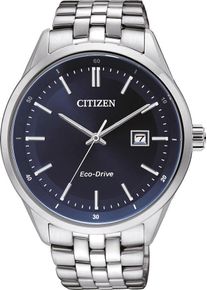 Citizen Herren Solaruhr, blau, Armbanduhren, Armbanduhr, Herrenuhr, Datum, analog, Edelstahlarmband