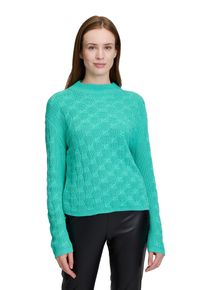 Betty Barclay Damen Strickpullover "Betty Barclay Grobstrick-Pullover mit Struktur", blau, casual, Gr. 40, Strick, Obermaterial: 55% Baumwolle, 35%