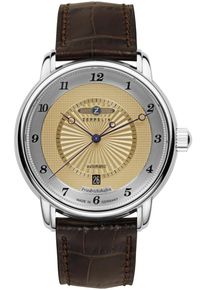 Zeppelin Herren Automatikuhr "Friedrichshafen Automatic", braun, Armbanduhren, Armbanduhr, Herrenuhr, Made in Germany, Mechanische Uhr, analog, Tag