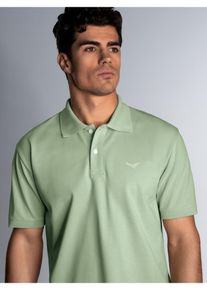 TRIGEMA Herren Poloshirt "TRIGEMA Poloshirt DELUXE Piqué", grün, Basic, Gr. L, 100% Baumwolle, Shirts