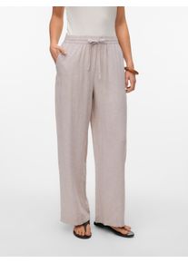 Véro Moda VERO MODA Damen Schlupfhose "VMLINN LINEN PANTS WVN NOOS", grau, modisch, Gr. XL, meliert, Web, Obermaterial: 55% Leinen, 45% Viskose, Hosen