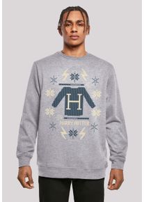 F4NT4STIC Herren Kapuzenpullover "Harry Potter Christmas Weihnachten", grau, casual, Gr. XL, Obermaterial: 50% Baumwolle, 50% Polyester, Pullover,