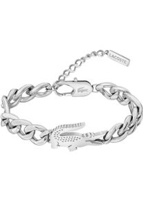 Lacoste Damen Armkette "CROCODILE, 2040373, 2040374", Edelstahl, silber, Edelstahl, Armbänder