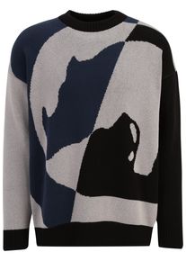 Ecko Unltd. Herren Rundhalspullover "Ecko Unltd. Ecko Unltd. MulticolorLogo Crewneck Pullover", schwarz, casual, Gr. XXL, mehrfarbig, 50% Baumwolle,