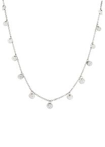 PURELEI Damen Kette mit Anhänger "Schmuck Geschenk Malihini, runder Strukturanhänger, Necklace-Malihini", Edelstahl, L: 40cm, silber, Edelstahl,