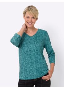 Classic Basics Damen 3/4-Arm-Shirt "Shirt", blau, Gr. 38, meliert, 50% Baumwolle, 50% Viskose, Shirts