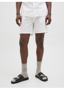 Jack & Jones JACK & JONES Herren Shorts "JPSTJAIDEN JJSUMMER JOGGER SHORT SN", weiß, Basic, Gr. XXL, unifarben, Twill, Obermaterial: 74% Baumwolle, 26% Leinen,