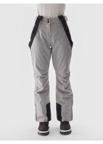 4F Damen Skihose, grau, sportlich, Gr. XL, unifarben, Web, Obermaterial: 100% Polyester. Futter: 100% Polyester. Wattierung: 100% Polyester, Hosen