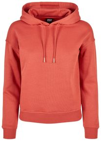 Urban Classics Damen Kapuzenpullover "Urban Classics Damen Ladies Hoody", rot, casual, Gr. M, unifarben, 63% Baumwolle, 37% Polyester, Pullover