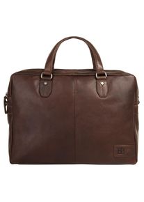 Bodenschatz Damen Aktentasche, braun, Leder, unifarben, Taschen, echt Leder
