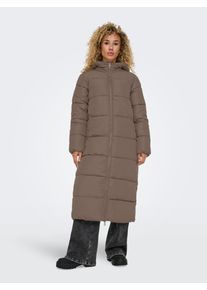 Only Damen Steppmantel "ONLMAGGI LIFE X-LONG PUFFER COAT CC OTW", braun, modisch, Gr. XL, unifarben, Steppware, Obermaterial: 100% Polyester, Mäntel