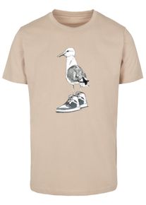 MisterTee Herren T-Shirt "MisterTee Herren Seagull Sneakers Tee", beige, casual, Gr. XXL, unifarben, 100% Baumwolle, Shirts