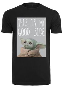 Merchcode Herren T-Shirt "Merchcode Herren Baby Yoda Good Side Tee", schwarz, casual, Gr. XS, unifarben, 100% Baumwolle, Shirts