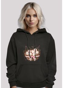 F4NT4STIC Damen Kapuzenpullover "Osterei Nest Korb Dekor", schwarz, casual, Gr. XL, Obermaterial: 65% Baumwolle, 35% Polyester, Pullover, Premium