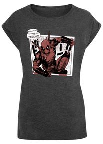 ABSOLUTE CULT Herren T-Shirt "ABSOLUTE CULT Damen Ladies Deadpool - Tacos Breaktime T-Shirt", grau, casual, Gr. XL, bedruckt, 100% Baumwolle, Shirts