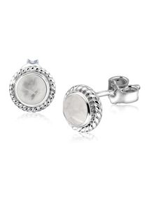NENALINA Damen Paar Ohrstecker "Mondstein Geburtsstein Juni Trend Edel 925 Silber", OneSize,mit Steinen, Silber 925 (Sterlingsilber), silber, Silber