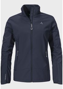 Schöffel SCHÖFFEL Damen Outdoorjacke "Hiking Softshell Jk Style Mirusha WMS", blau, sportlich, Gr. 42, Oberstoff: Aussenseite: 100% Polyester Innenseite: 100%