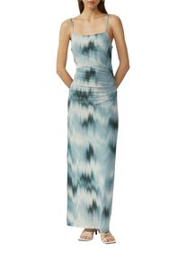 QS Damen Meshkleid, grün, casual, Gr. L, bedruckt, Mesh, Obermaterial: 93% Polyester, 7% Elasthan. Futter: 95% Polyester, 5% Elasthan, Kleider, mit