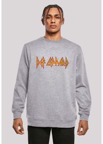 F4NT4STIC Herren Sweatshirt "Def Leppard Shatter Logo", grau, casual, Gr. M, Obermaterial: 50% Baumwolle, 50% Polyester, Sweatshirts, Premium Qualität