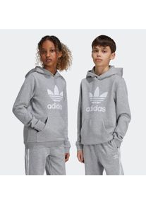 Kinder Kapuzensweatshirt "TREFOIL HOODIE", grau, sportlich, Gr. 176, adidas originals, Obermaterial: 70% Baumwolle, 30% Polyester, Sweatshirts