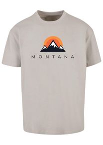 Merchcode Herren T-Shirt "Merchcode Herren Montana Heavy Oversize Tee-BY102", grau, casual, Gr. XXL, bedruckt, 100% Baumwolle, Shirts