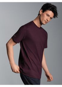 TRIGEMA Herren T-Shirt "TRIGEMA T-Shirt aus 100% Biobaumwolle", lila, Basic, Gr. XL, 100% Baumwolle (Bio-Baumwolle kbA), Shirts
