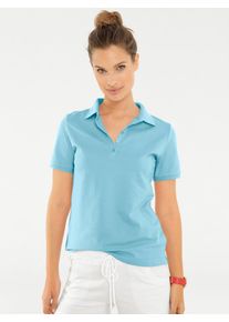 Heine Damen Poloshirt "Poloshirt", blau, Gr. 36, unifarben, 95% Baumwolle, 5% Elasthan, Shirts