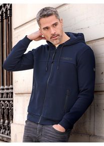 Lerros Herren Sweatjacke "Lerros Sweatjacke mit Kapuze", blau, Gr. S, 85% Baumwolle, 13% Polyester, 2% Elasthan, Sweatjacken