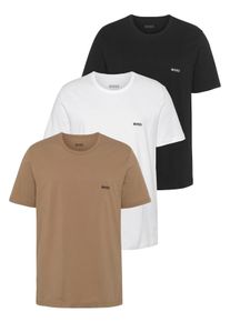 BOSS Herren T-Shirt "Rundhals BOSS ONE x David Beckham", Gr. XXL, beige, Jersey, Obermaterial: 100% Baumwolle, Basic, Shirts, mit dezentem BOSS