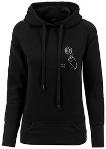 MisterTee Damen Kapuzenpullover "MisterTee Herren Ladies Only Love Hoody", schwarz, casual, Gr. M, unifarben, 60% Baumwolle, 40% Polyester, Pullover