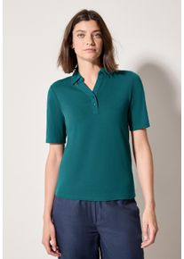 Cecil Damen Poloshirt, grün, casual, Gr. L, unifarben, Web, 100% Baumwolle, Shirts, aus reiner Baumwolle
