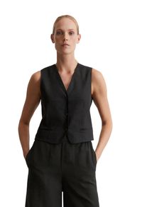Marc O'Polo MARC O'POLO Damen Chinohose "aus TENCEL Lyocell-Leinen-Mix", schwarz, casual, Gr. 36, unifarben, Obermaterial: 90% Lyocell, 10% Leinen, Hosen