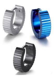 Firetti Herren Creolen-Set "Multipack Schmuck Geschenk Ohrschmuck Creolenset", Edelstahl, blau, Edelstahl, Ohrringe