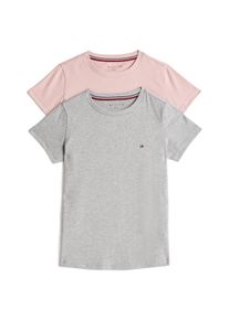 Kinder T-Shirt "2P CN TEE SS", Tommy Hilfiger Underwear, Gr. 164foggy pink, light grau, Jersey, Obermaterial: 100% Baumwolle, unifarben, meliert,