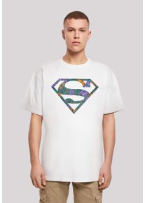 F4NT4STIC Herren T-Shirt "Superman Superheld Floral Logo", weiß, casual, Gr. S, Obermaterial: 100% Baumwolle, Shirts, Print